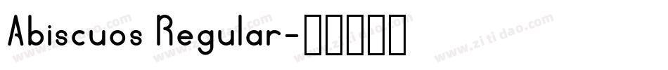 Abiscuos Regular字体转换